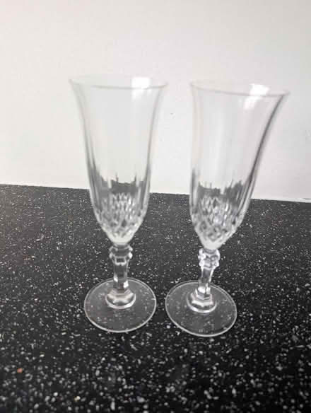 Photo of free 2 heavy champagne glasses (Crewe CW1) #1
