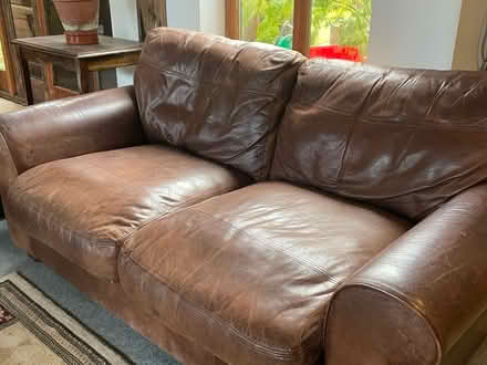 Photo of free Leather sofa (Fareham PO14) #1