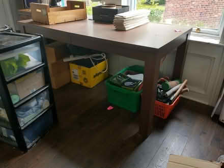 Photo of free Large, dark-wood dining table (LS13, Bramley) #1