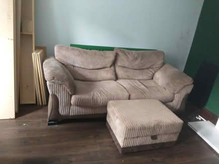 Photo of free Two seater sofa and ottoman (Saltburn TS12) #1