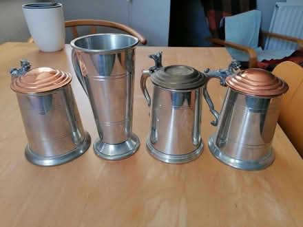 Photo of free Pewter tankards (KT2 Lancaster Gardens) #1