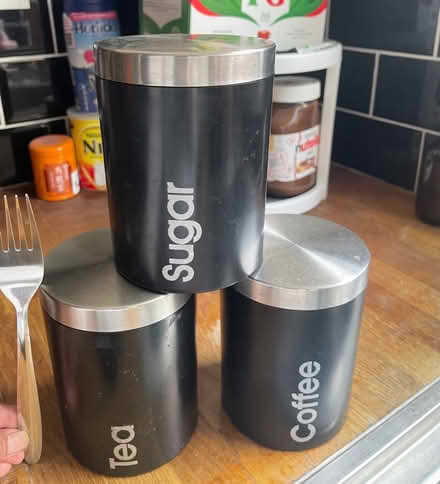 Photo of free x3 set: tea, sugar, coffee caddies (Littlemore OX4) #1
