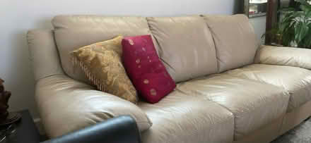 Photo of free Attractive leather couch (Richmond) #2