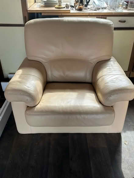 Photo of free Cream sofa and chair (Bolton le Sands LA5) #1