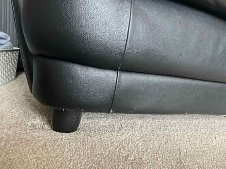 Photo of free 2 & 3 seater black leather sofas (Sidcup, DA15) #4
