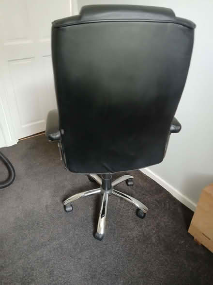 Photo of free Swivel office/computer chair faux black leather (Roseworth TS19) #3