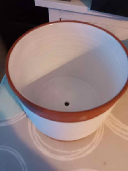 Photo of free 5 china plant pots (Isleworth TW7 Near Rugby Gd) #1