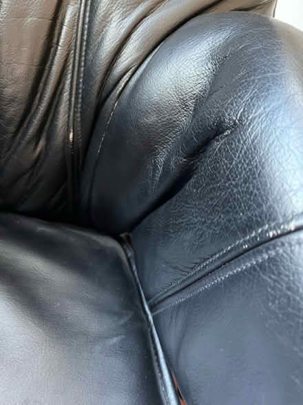 Photo of free Leather chair & footstool (Sidcup, DA15) #4