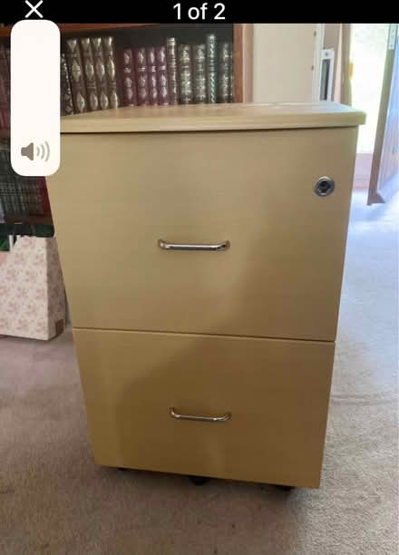 Photo of free Two drawer filing cabinet on wheels (Crowborough Warren TN6) #1