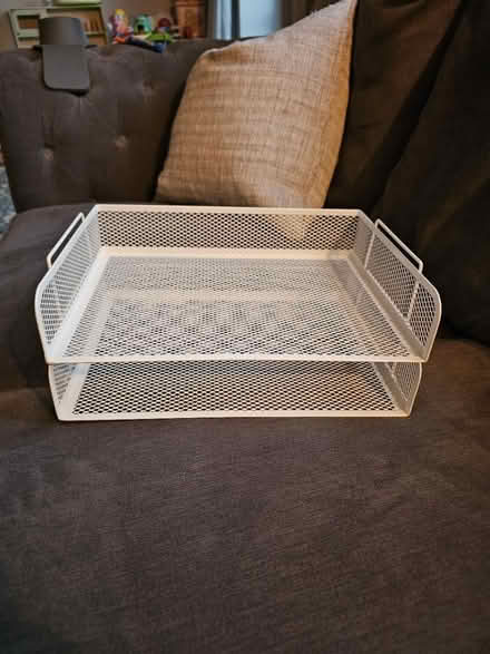 Photo of free 2x stackable wire desk organier (NW9) #1