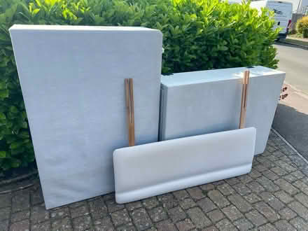 Photo of free Double Bed, Headboard, Mattress (SG5 Ickleford) #1