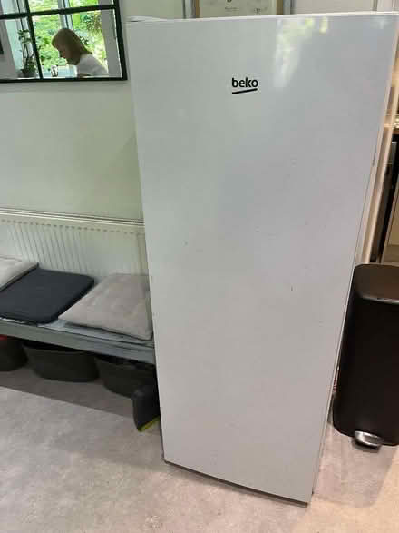 Photo of free Larder fridge 144cm tall (slim) White Beko (Nether Green S10) #1