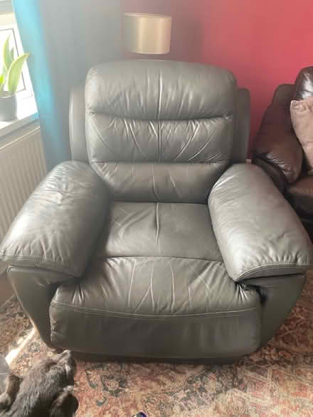 Photo of free Greyish leather recliner (Leicester LE3) #1