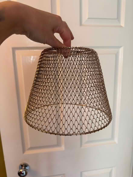 Photo of free Gold metal wire lampshades x2 (Lords Wood ME5) #1