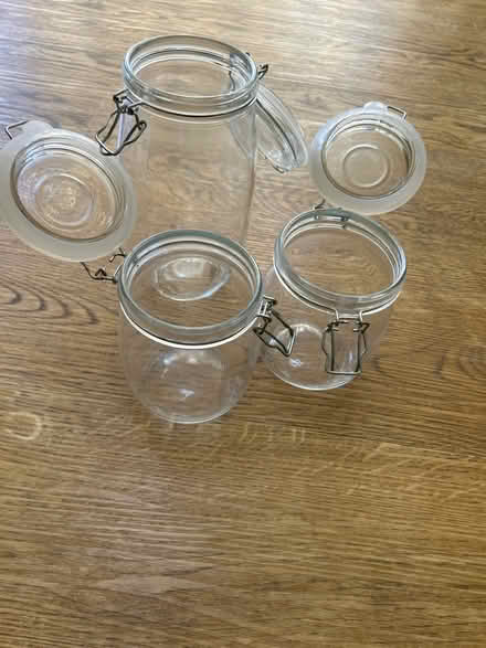 Photo of free 1 large 2 small glass storage jars (Near Kew Gardens, Richmond) #1