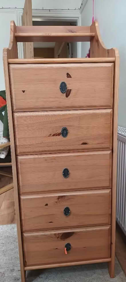 Photo of free Tall chest of drawers (Woodseats S8) #3