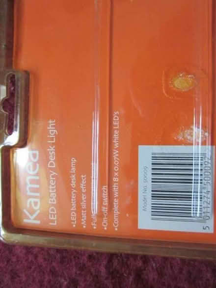 Photo of free Small Protable Battery Desk light - silver (Canonbury N1) #3