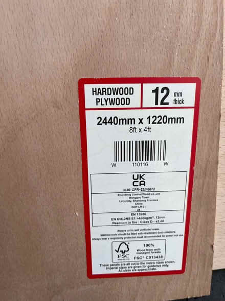 Photo of free Hardwood plywood, good size pieces. (Hertford SG13) #1