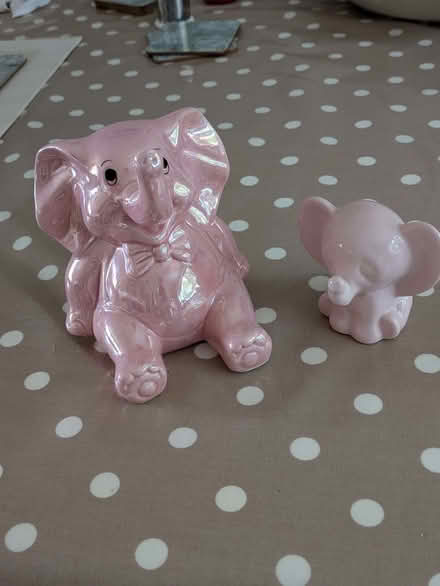 Photo of free Pink glazed elephant ornaments (Saxmundham IP17) #1