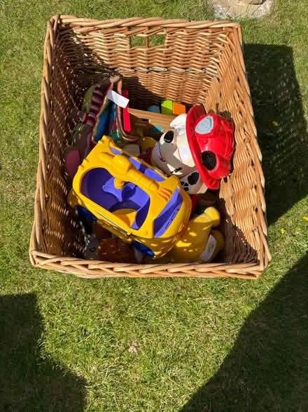 Photo of free Wicker basket with toddler toys (Rainham ME8 8TB) #2