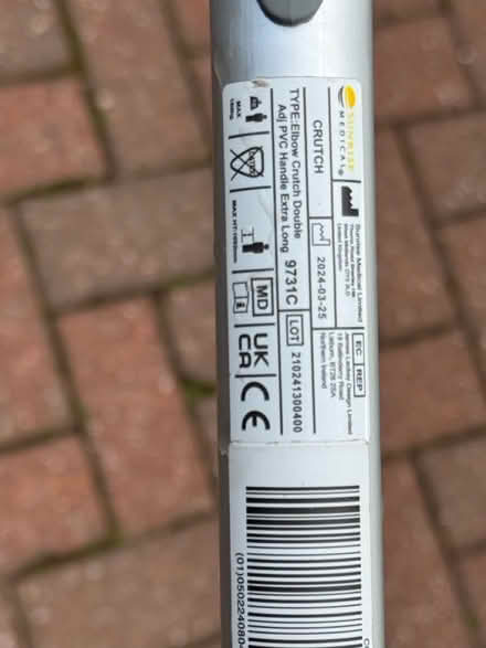 Photo of free Pair of Crutches (Nantwich) #2