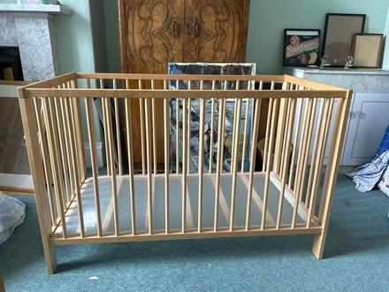Photo of free IKEA baby cot (no mattress) (EH14 Juniper Green) #2