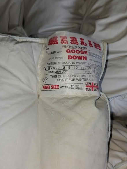 Photo of free King sized goose down duvet (Shoscombe Vale) #1