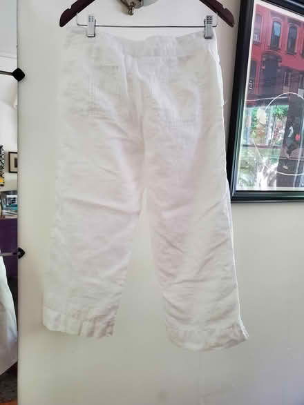 Photo of free White linen women's pants size 4 (North Oakland) #2