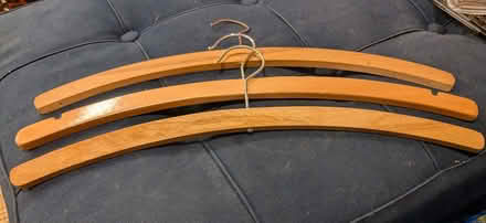 Photo of free 3 wooden hangers (Clieves Hills L39) #1