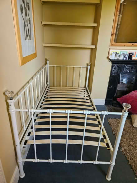 Photo of free IKEA metal day bed frame. Mattress (Bloxham OX15) #2