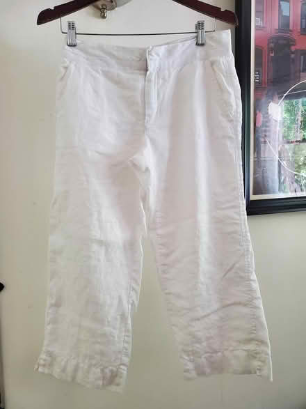 Photo of free White linen women's pants size 4 (North Oakland) #1