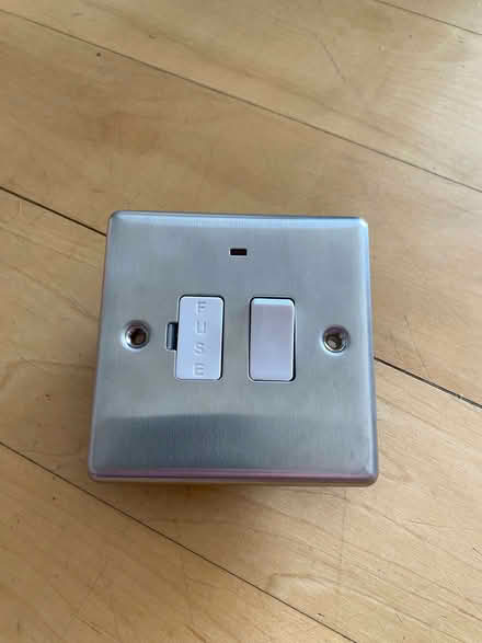 Photo of free Satin Chrome 13A Fused Spur switch with LED light (Limehouse E14) #1