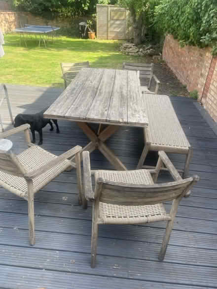 Photo of free Garden table , chairs and bench (Bedford) #1