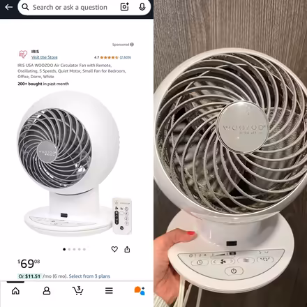 Photo of free IRIS Woozoo oscillating fan (Kirkland) #1