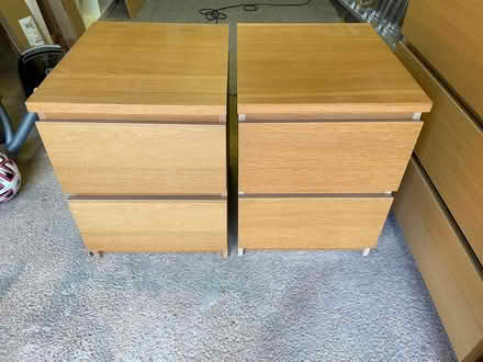 Photo of free IKEA Malm Oak Bedside Tables/Drawers (Linslade LU7) #1