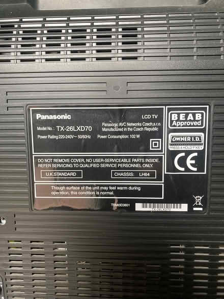 Photo of free TV working Panasonic 26” (WR14 Link Top) #2