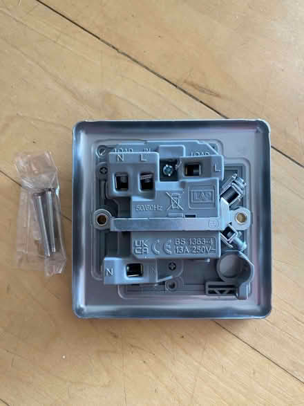 Photo of free Satin Chrome 13A Fused Spur switch with LED light (Limehouse E14) #2