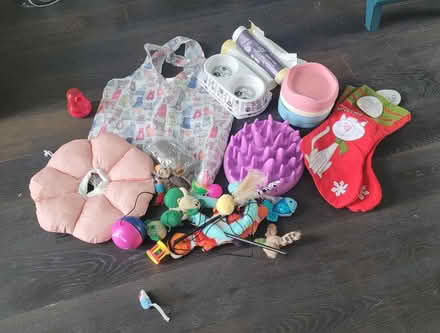 Photo of free cat toys, bowls etc (Morden (Morden (near Ravensbury Park)) #1