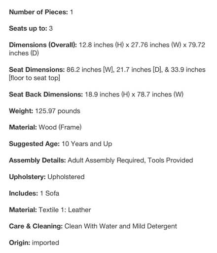 Photo of free Couches faux leather (Westmont and Harriet Ave) #3