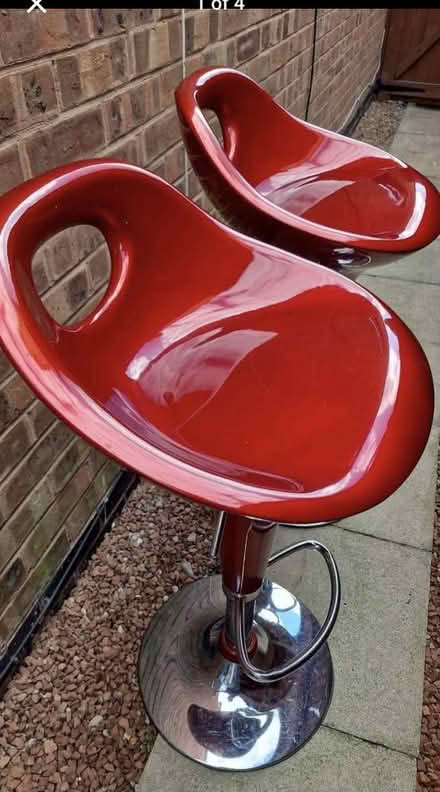 Photo of free Retro red bar stools (Branston DE14) #1