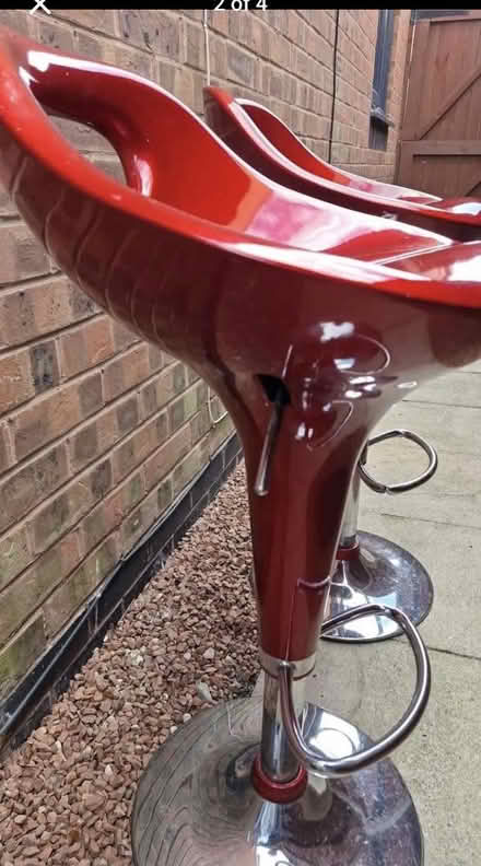 Photo of free Retro red bar stools (Branston DE14) #2