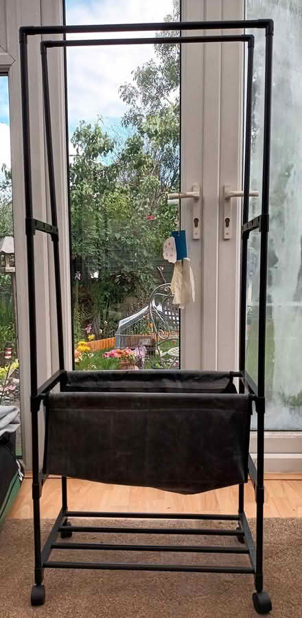 Photo of free Plastic frame clothes rack (Awsworth) #1