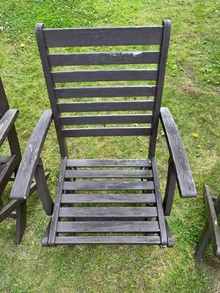 Photo of free 4 outdoor wooden chairs (foldable) (N20 8ah) #3