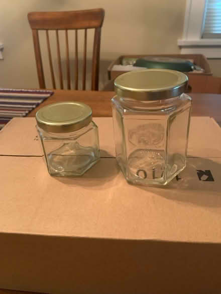 Photo of free Hexagon Jars 12 oz and 6oz (Cottageville, South Brunswick) #1