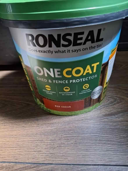 Photo of free Ronseal fence paint 5litre new (Garden City OX5) #1