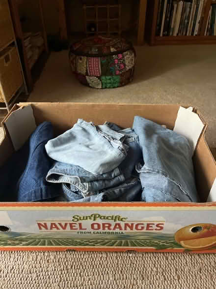 Photo of free Boxful of denim (N. Shoreline / 15th Ave NE) #1