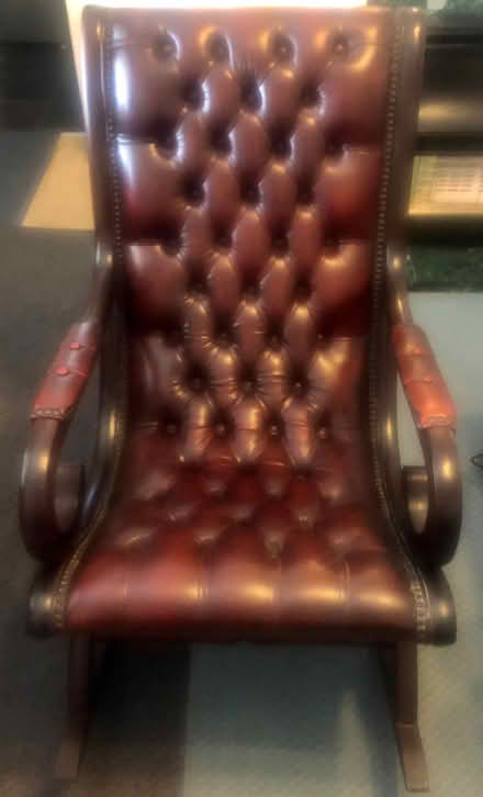 Photo of free Leather rocking chair. Very good condition. (Cleckheaton BD19) #1