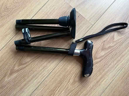 Photo of free Adjustable walking stick with wooden handle (Barleybank G66) #3