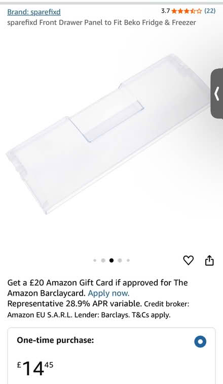 Photo of free Front Drawer Panel to Fit Beko (C04) #1