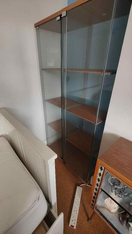 Photo of free 2 heavy glass display cabinets (Cutteslowe OX2) #2